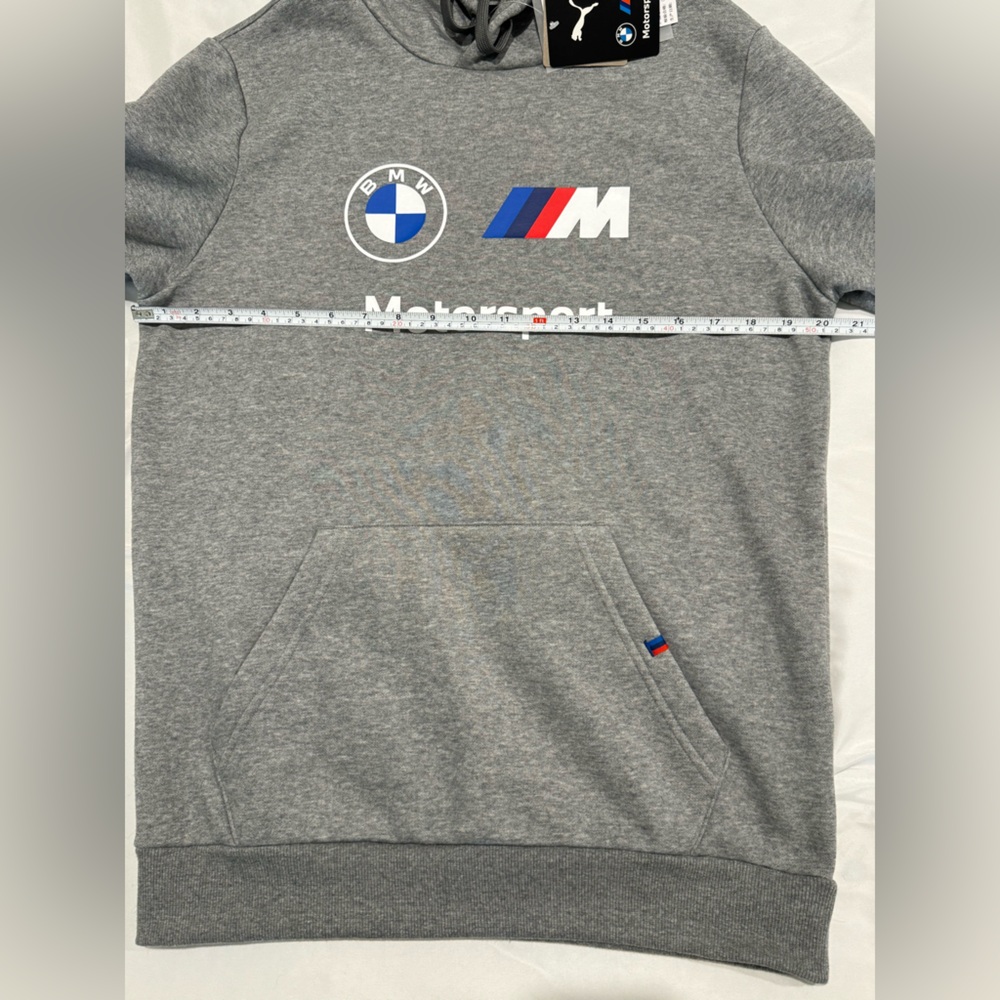 NWT gray BMW M Sport Motorsport Hoodie hooded Sweatshirt Sz S - Picture 5 of 9